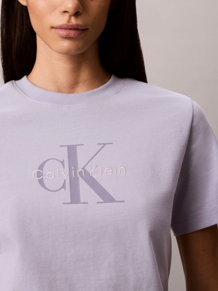 Purple Monogram Logo Tee  Women