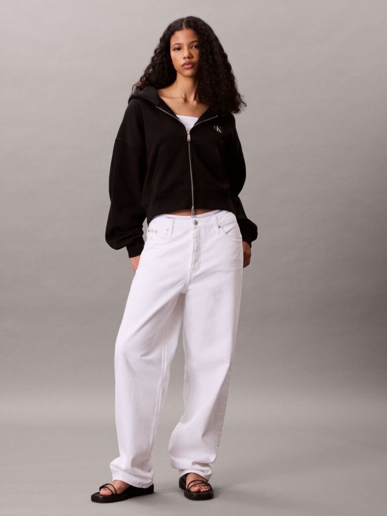 Black Terry Cotton Sweatshirt  Women