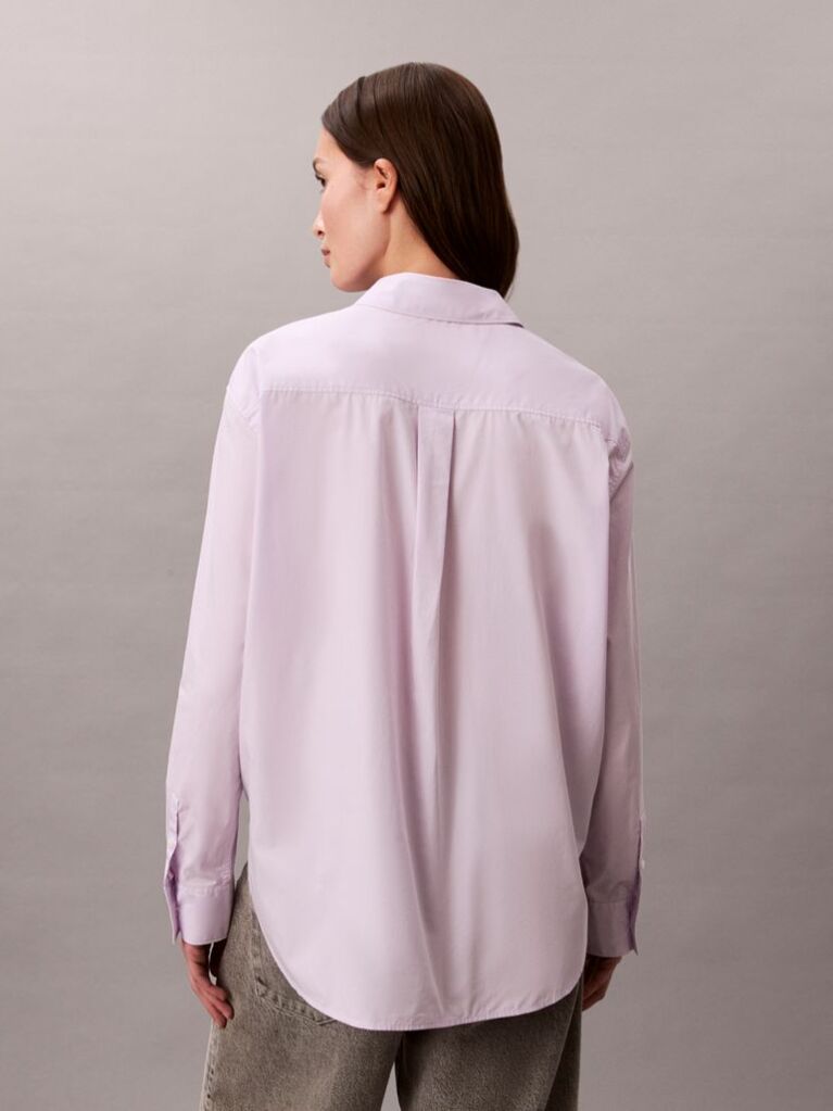 Purple Relaxed Cotton Poplin Shirt  Women