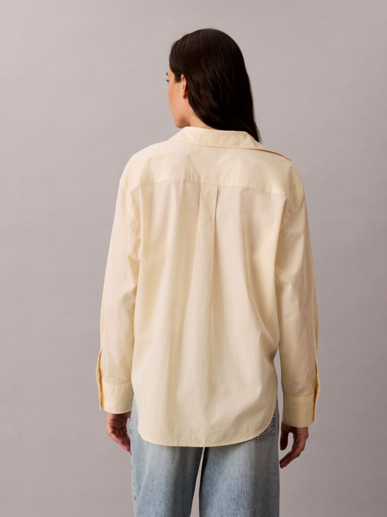 Beige Relaxed Cotton Poplin Shirt  Women