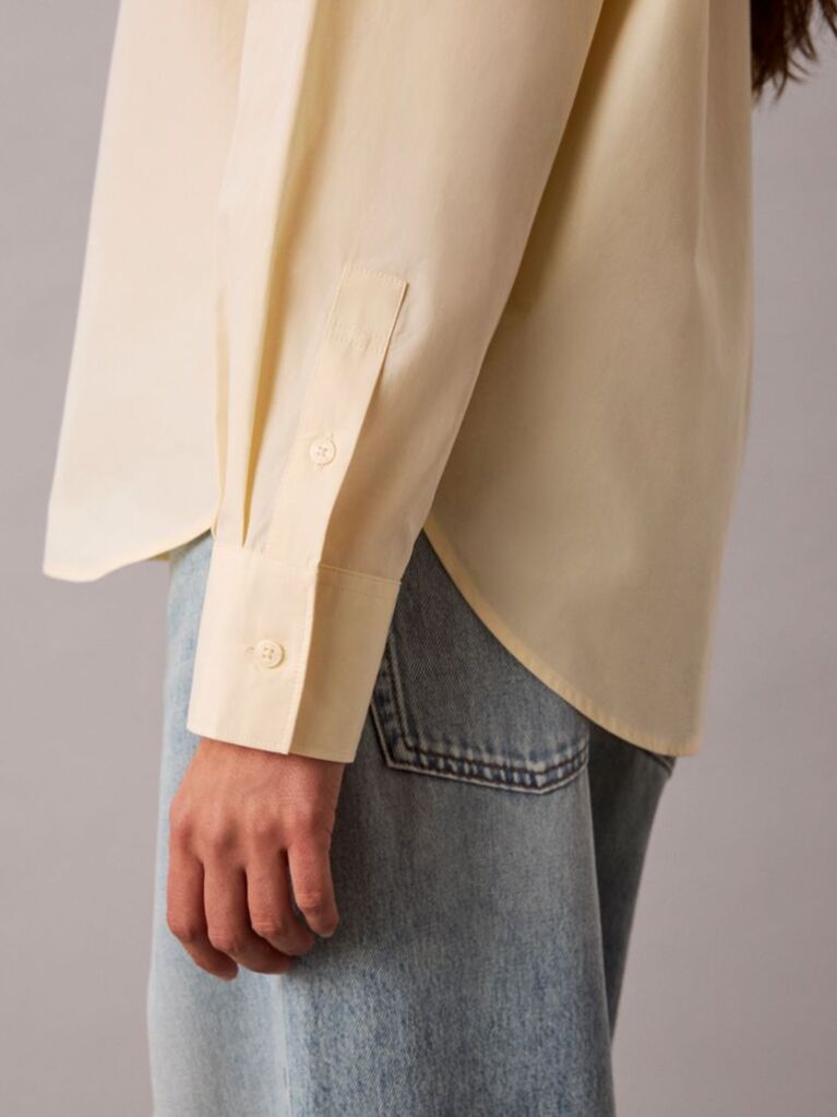 Beige Relaxed Cotton Poplin Shirt  Women
