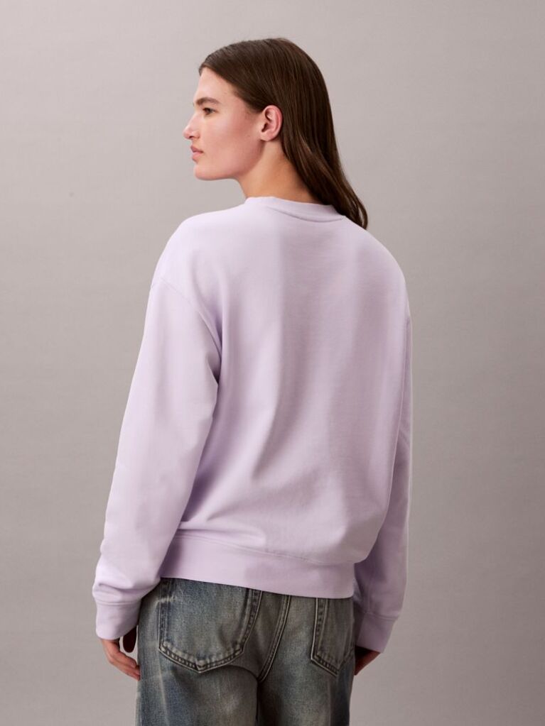 Purple Cotton Terry Monogram Sweatshirt  Women