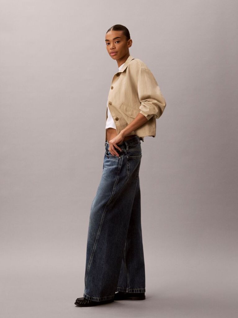 Denim Low Rise Twisted Baggy Jeans  Women