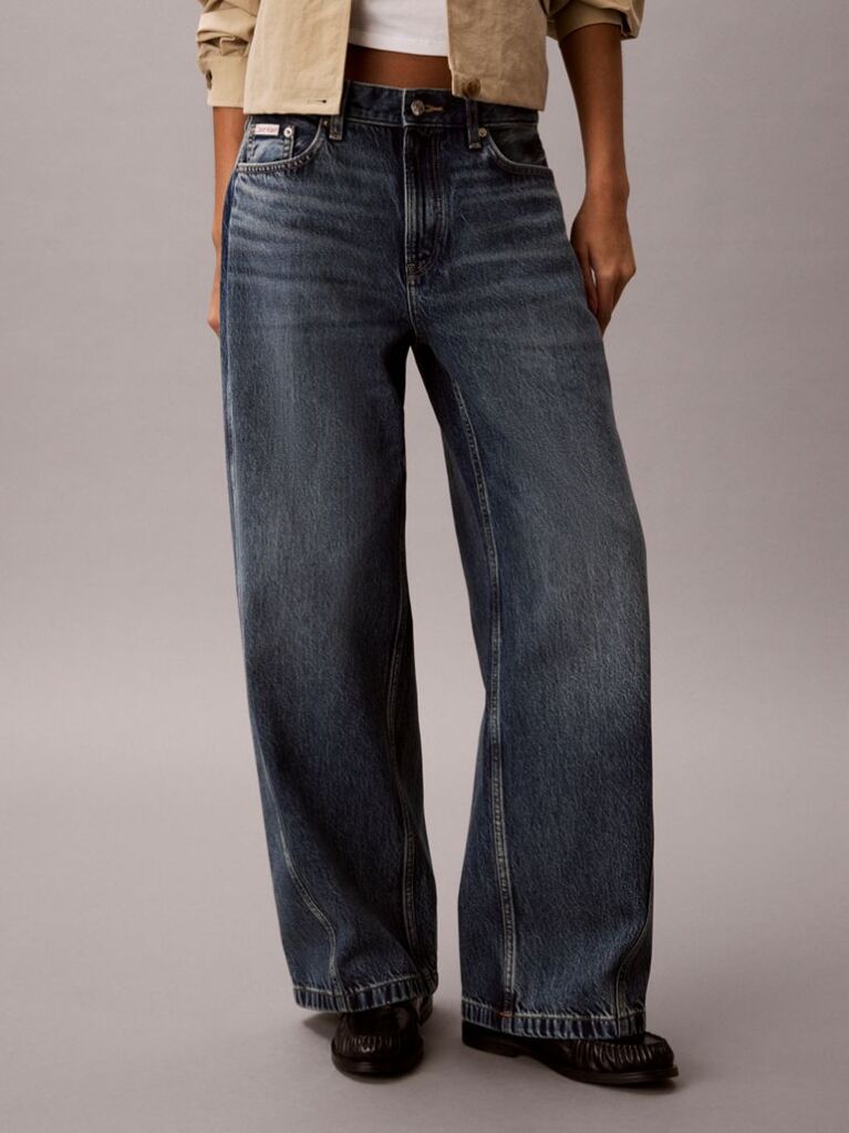 Denim Low Rise Twisted Baggy Jeans  Women