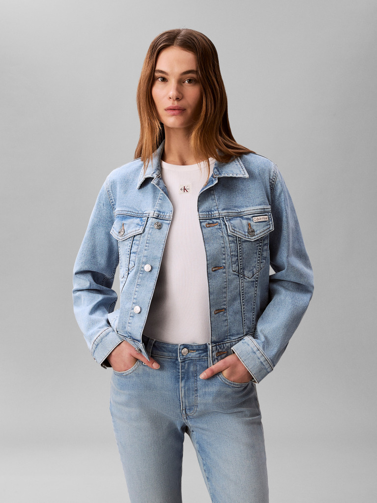 Denim Κοντό Denim Trucker Τζάκετ   Γυναίκα