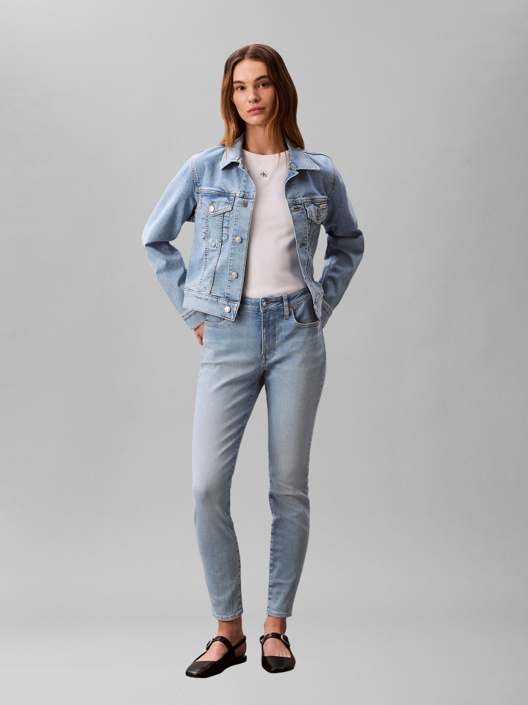 Denim Κοντό Denim Trucker Τζάκετ   Γυναίκα