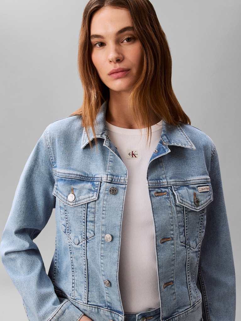 Denim Κοντό Denim Trucker Τζάκετ   Γυναίκα