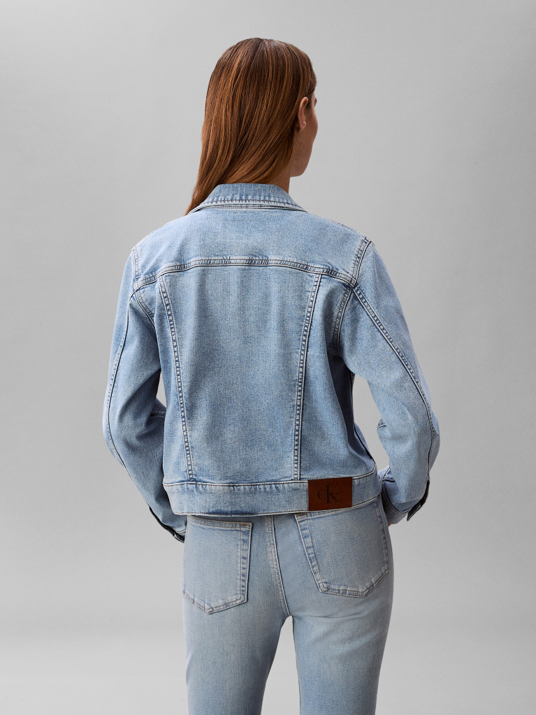 Denim Κοντό Denim Trucker Τζάκετ   Γυναίκα