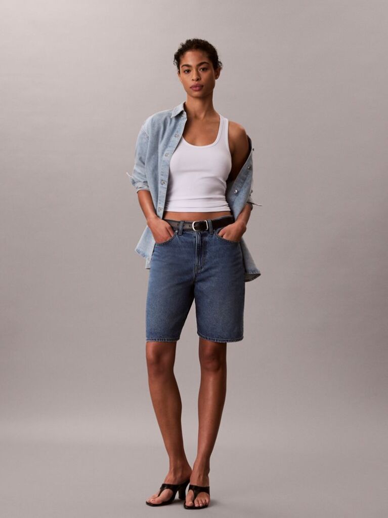 Denim Denim Bermuda Shorts  Women