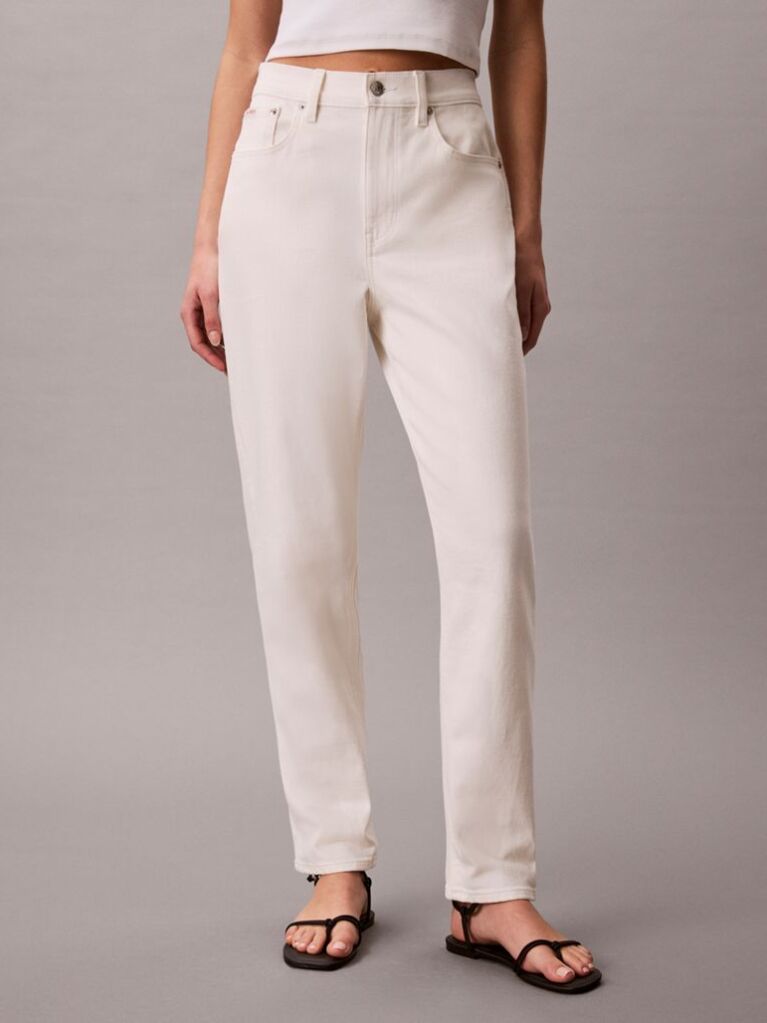 White Mom Fit Jeans  Women