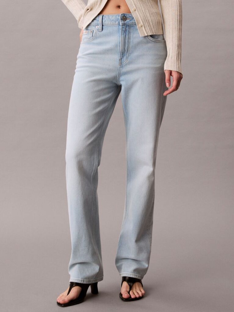 Denim High Rise Straight Jeans  Women