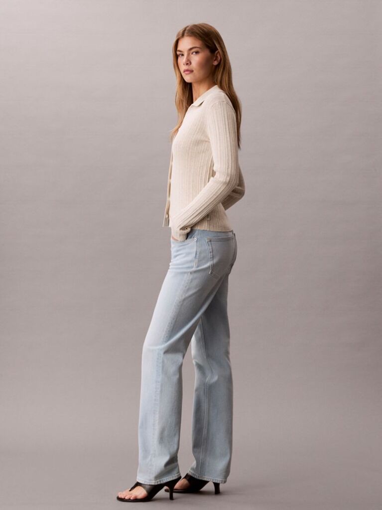 Denim High Rise Straight Jeans  Women