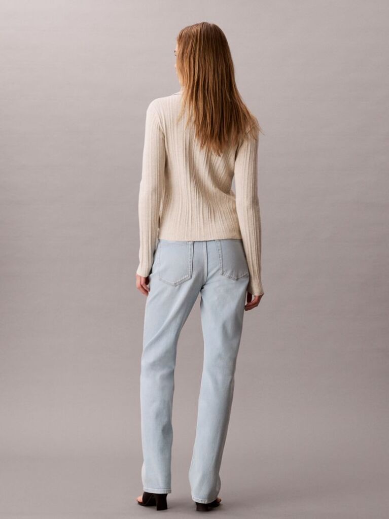 Denim High Rise Straight Jeans  Women