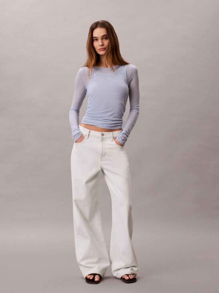 White Wide Leg Jeans  Women