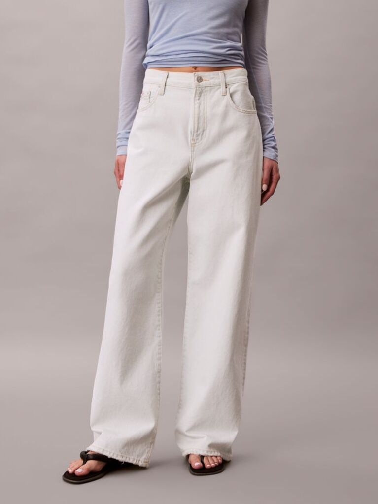White Wide Leg Jeans  Women