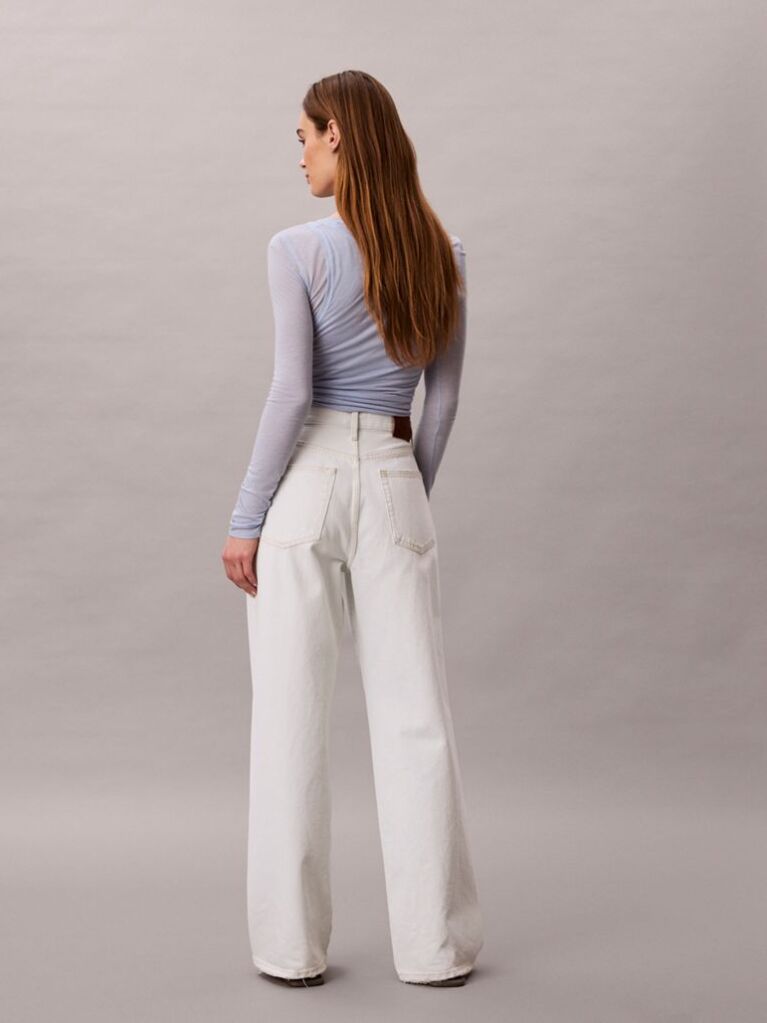 White Wide Leg Jeans  Women