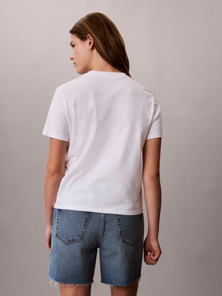 White Handwriting Graphic Crew Neck T-Shirt  Women
