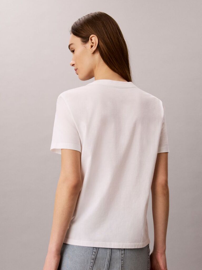 White Retro Logo Crew Neck T-Shirt  Women