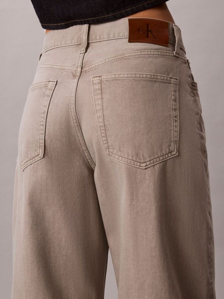 Grey Cropped Barrel Jeans  Women