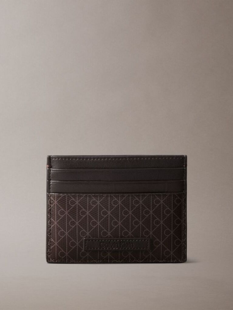Brown Allover Monogram Logo Card Holder  Men