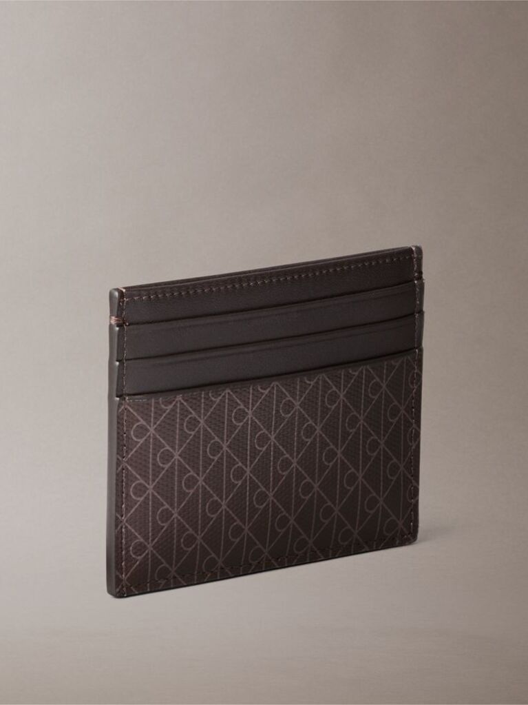 Brown Allover Monogram Logo Card Holder  Men