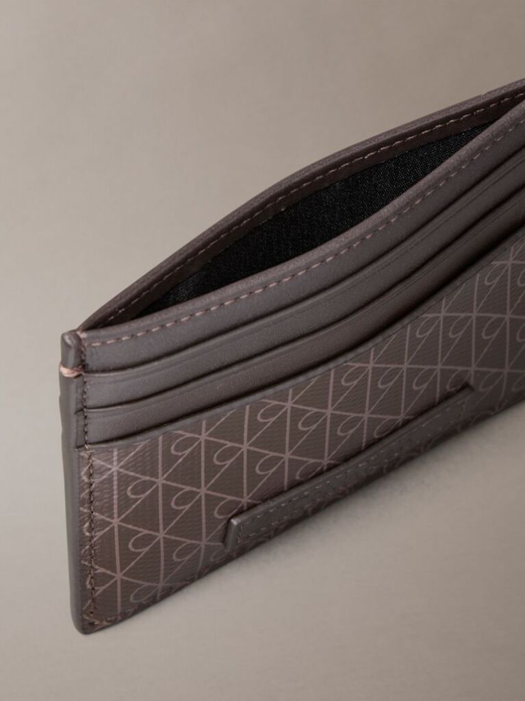 Brown Allover Monogram Logo Card Holder  Men