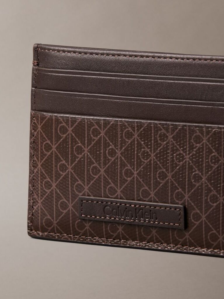 Brown Allover Monogram Logo Card Holder  Men