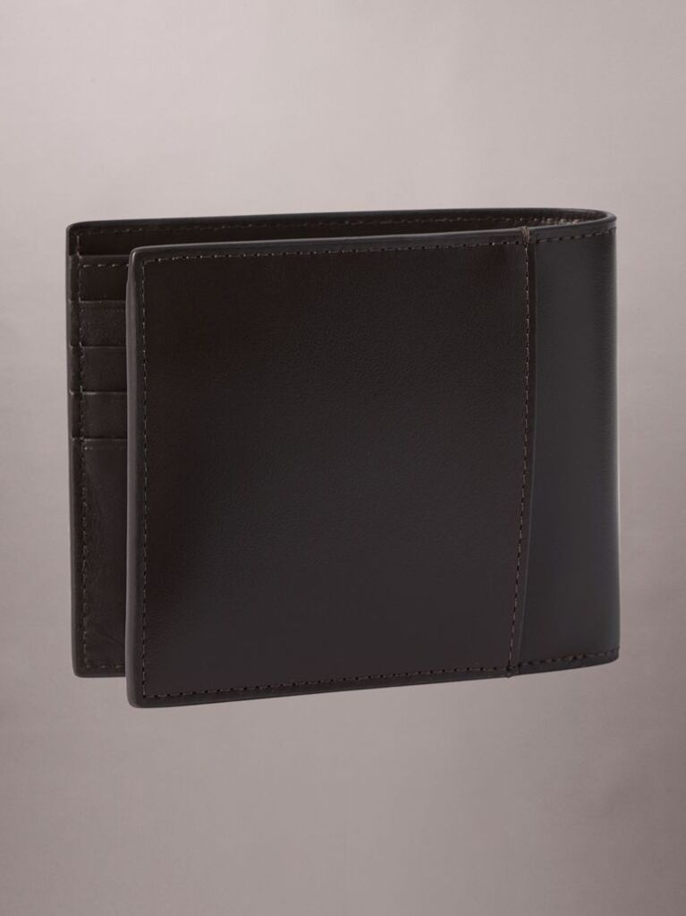 Brown Leather Bifold Wallet  Men