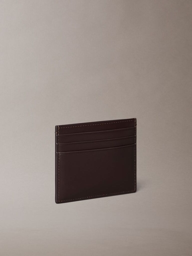 Brown Logo Leather RFID Cardholder  Men