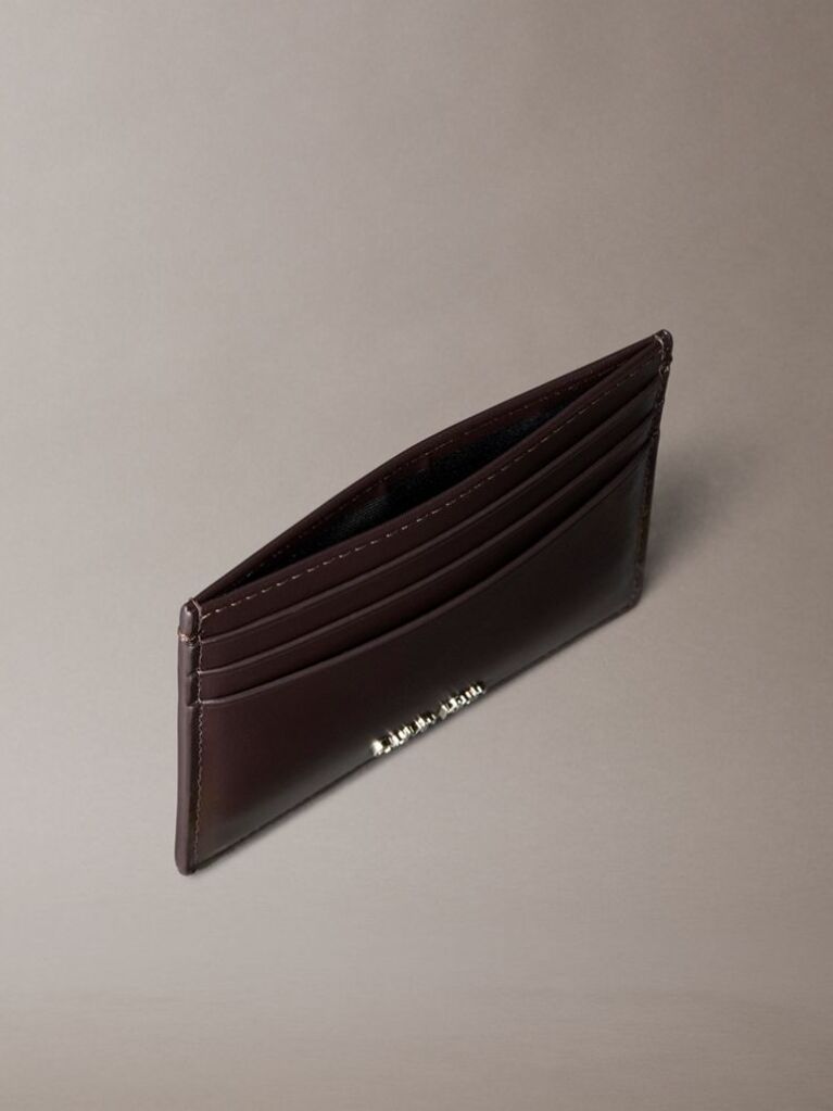 Brown Logo Leather RFID Cardholder  Men