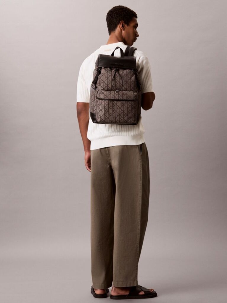 Multi Water Repellent Logo Jacquard Backpack  Men