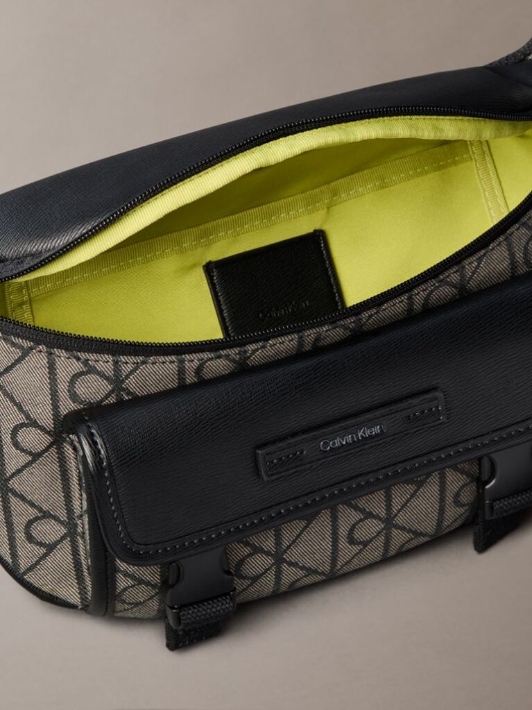 Multi Water Repellent Logo Jacquard Bum Bag  Men