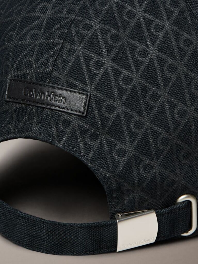 Black Canvas Emblem Logo Baseball Cap  Men