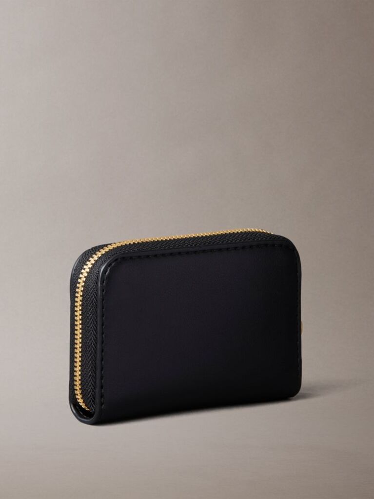 Black Bold CK Medium Zip Around Wallet  Women