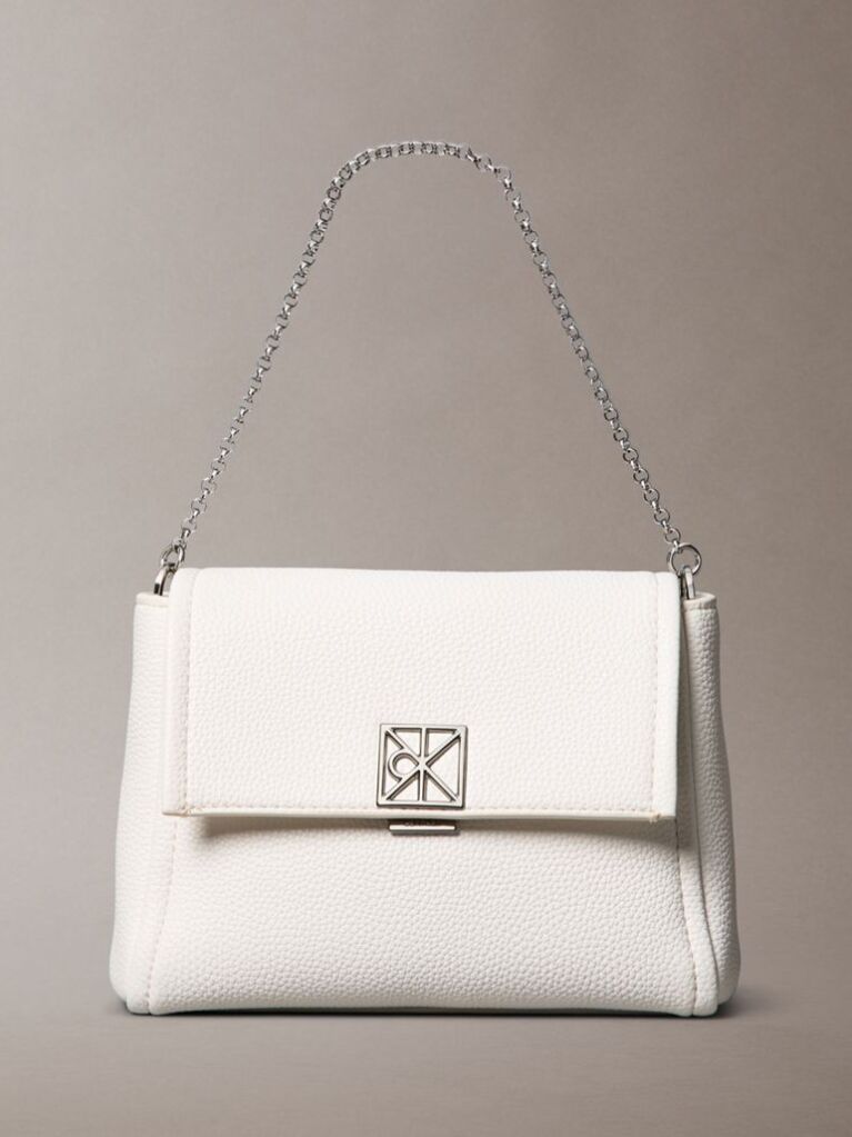 White Pebble Grain Crossbody Bag  Women