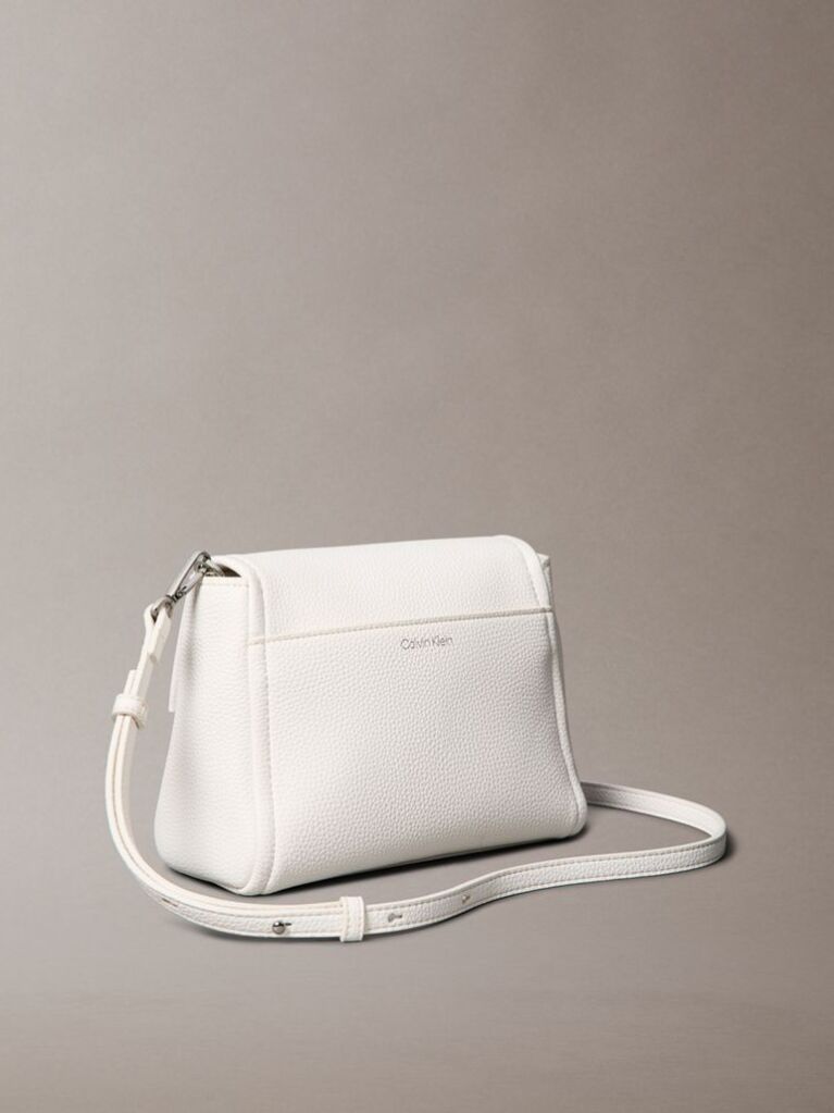 White Pebble Grain Crossbody Bag  Women