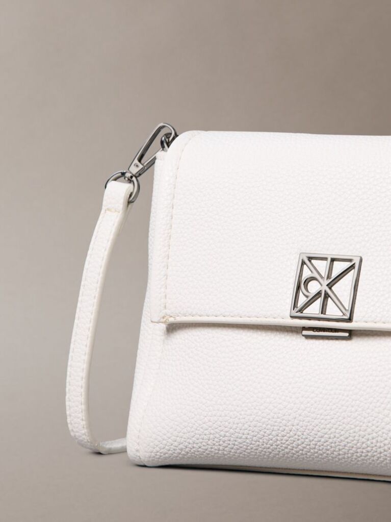 White Pebble Grain Crossbody Bag  Women