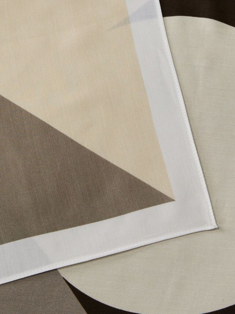 Multi Square Satin Colour Block Bandana Scarf  Women