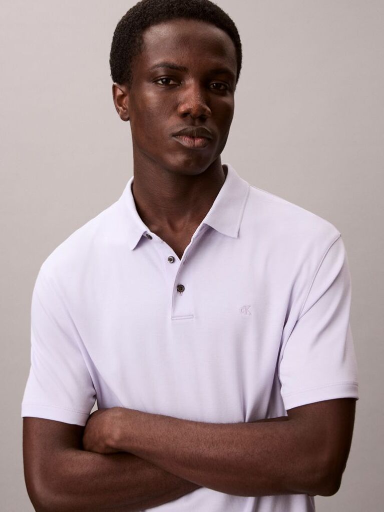 Purple Pima Cotton Polo Shirt  Men