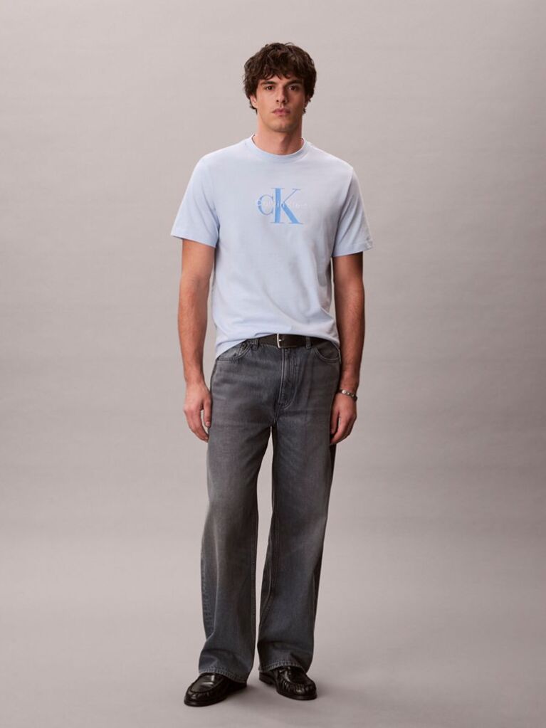 Μπλε T-Shirt Με Λογότυπο  Άνδρας