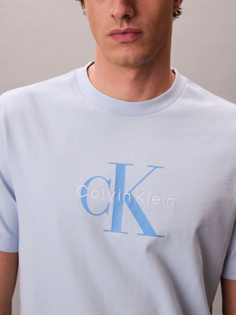 Μπλε T-Shirt Με Λογότυπο  Άνδρας