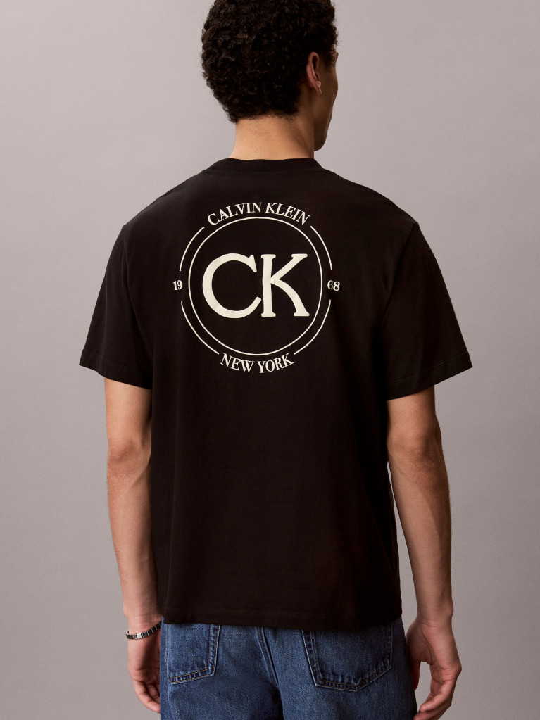 Black Embroidered Logo T-shirt  Men