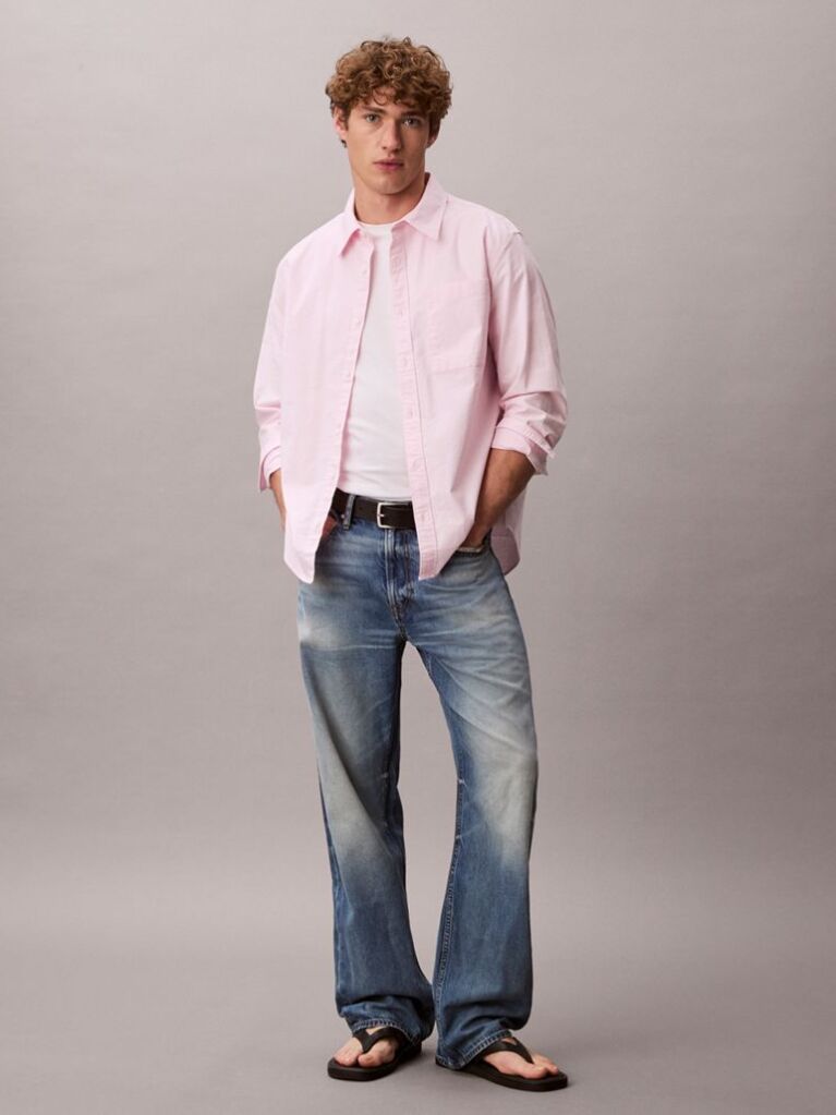 Pink Oxford Cotton Shirt  Men