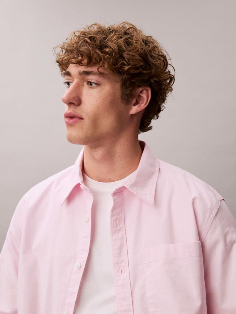 Pink Oxford Cotton Shirt  Men