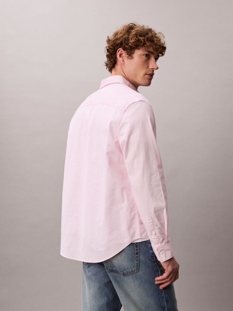 Pink Oxford Cotton Shirt  Men