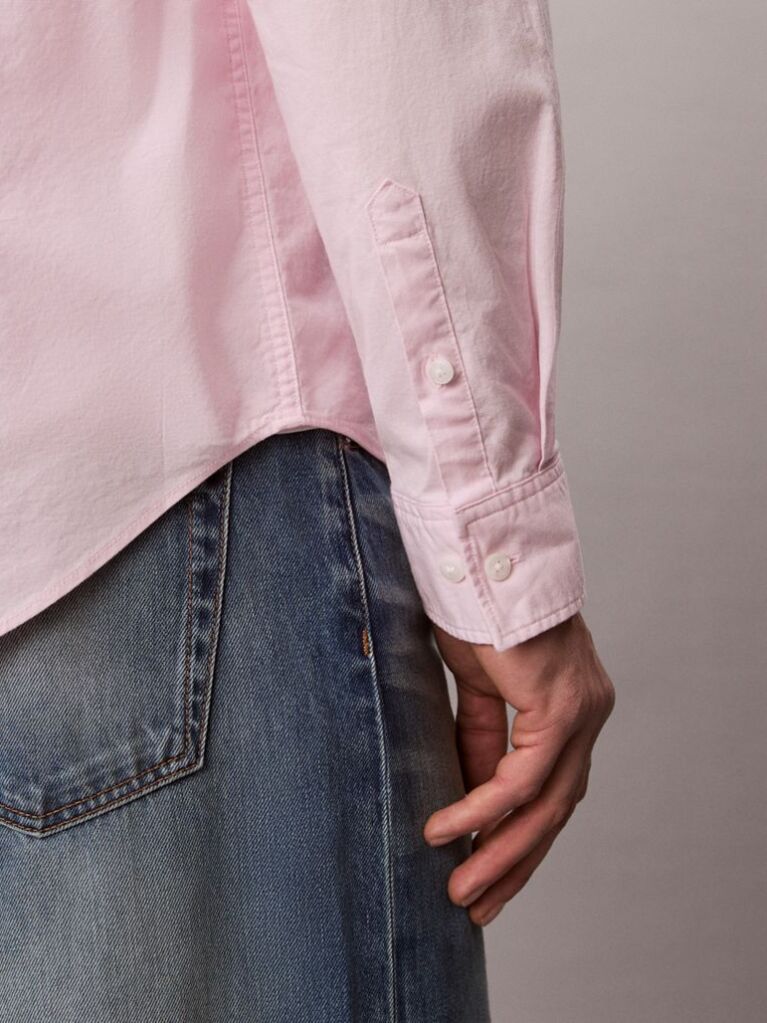 Pink Oxford Cotton Shirt  Men
