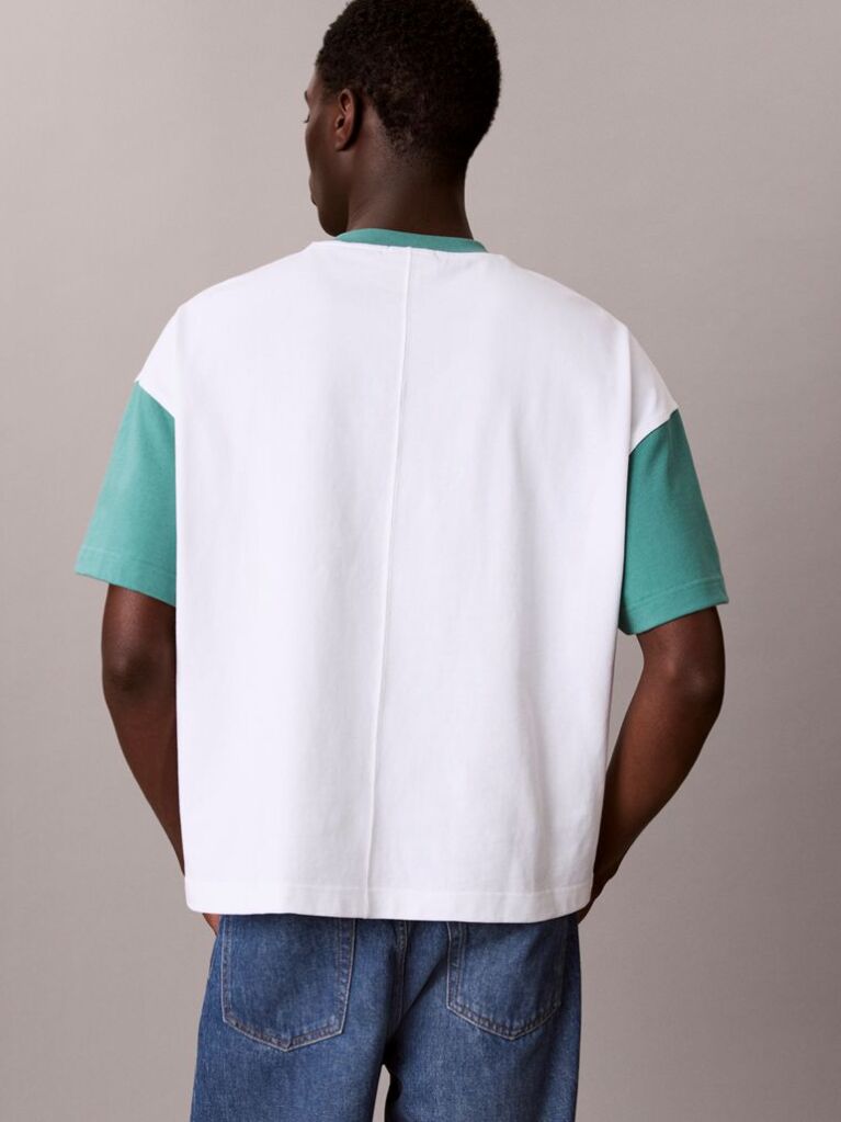 White Relaxed Varsity Logo T-shirt  Men