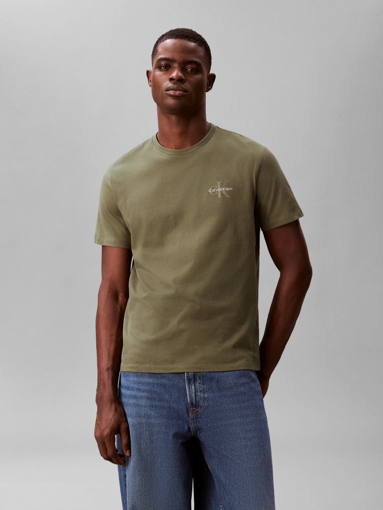 Πράσινο T-Shirt Με Λογότυπο Και Κλασική Γραμμή  Άνδρας