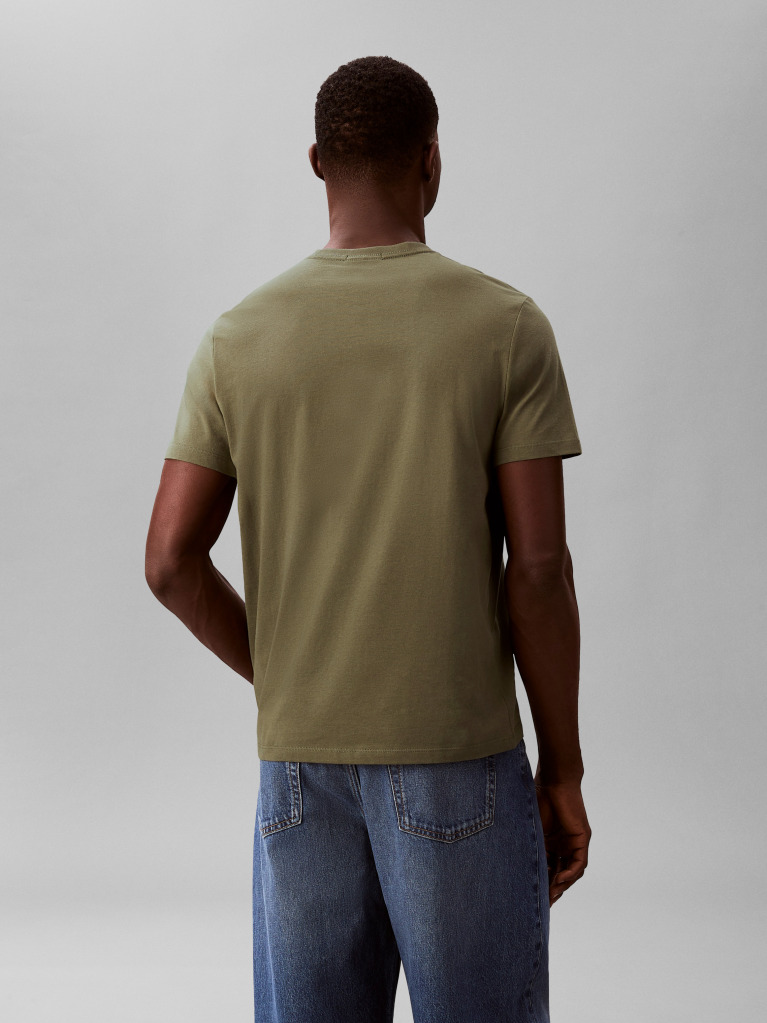 Πράσινο T-Shirt Με Λογότυπο Και Κλασική Γραμμή  Άνδρας