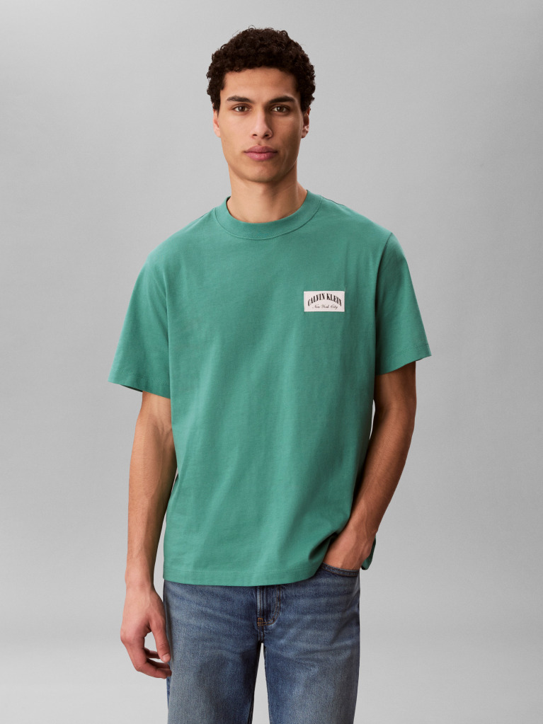 Green Varsity Badge T-shirt  Men